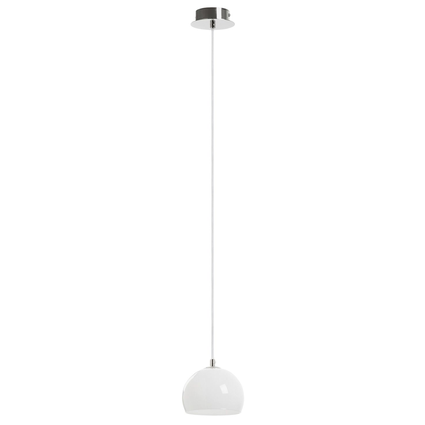 Suspension verre E14 blanche ESTIKLA