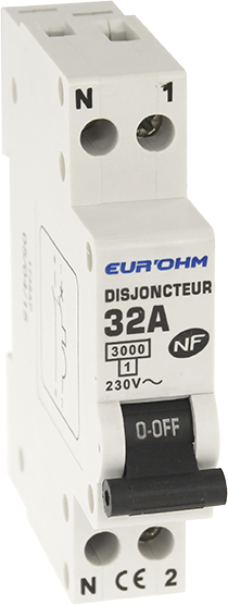 Disjoncteur PH+N 32A 3kA courbe C à vis