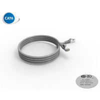 Cordon RJ45 catégorie 6 gris longueur 2m